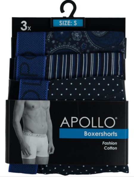 Apollo Heren Boxershorts 3-Pack 000161500108