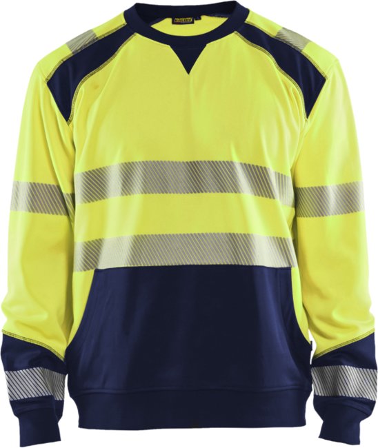 Blåkläder Sweatshirt High-Vis 35412528 High-Vis Geel/Marineblauw