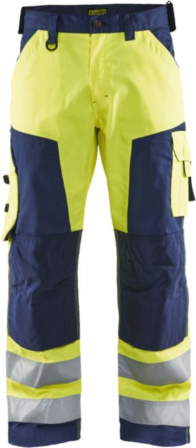 Blåkläder Werkbroek High-Vis zonder spijkerzakken 15661811 High-Vis Geel/Marineblauw
