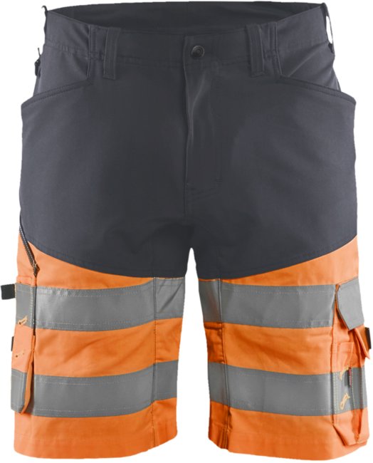 Blåkläder Short met stretch High-Vis 15411811 Medium Grijs/ High-Vis Oranje