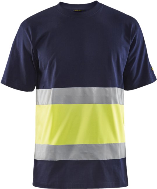 Blåkläder T-Shirt High-Vis 33871030 Marine/High-Vis Geel