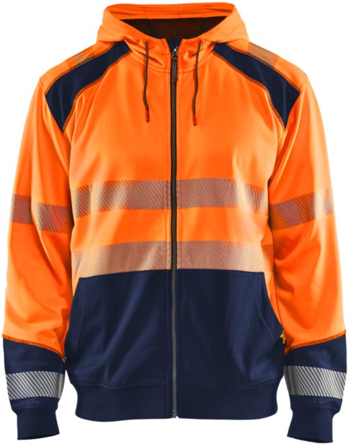 Blåkläder Hooded Sweatshirt High-Vis 35462528 High-Vis Oranje/Marineblauw