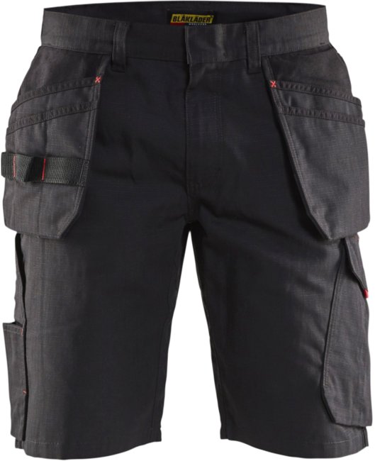 Blåkläder Service short met spijkerzakken 14941330 Zwart/Rood
