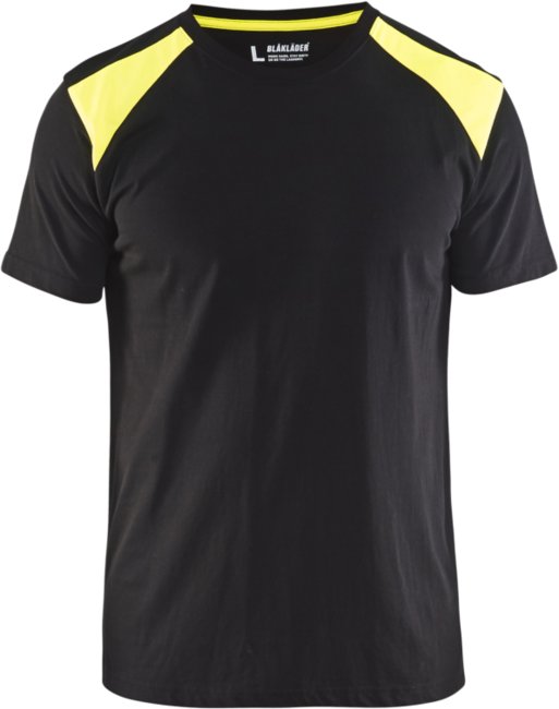 Blåkläder T-Shirt bicolour 33791042 Zwart/High-Vis Geel