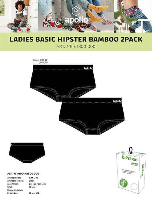Bamboo Dames Hipster 000161800000
