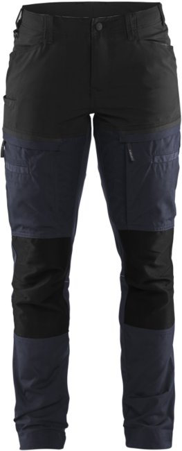 Blåkläder Servicewerkbroek met stretch voor dames 71661845 Donker marineblauw/Zwart