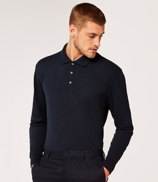 Kustom Kit - Long Sleeve Poly/Cotton Piqué Polo Shirt