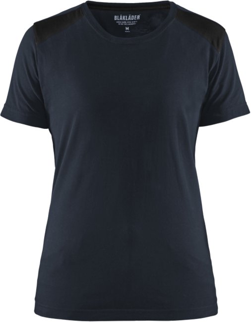 Blåkläder Dames T-Shirt 34791042 Donker marineblauw/Zwart