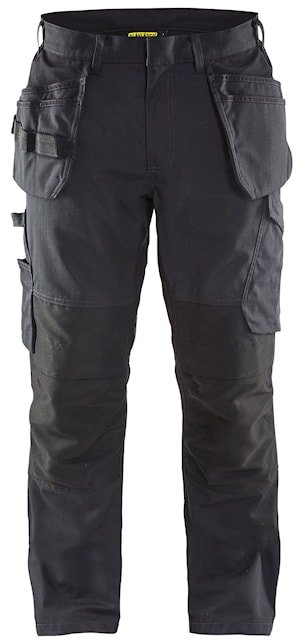 Blåkläder Service werkbroek met stretch en spijkerzakken 14961330 Zwart/Donkergrijs