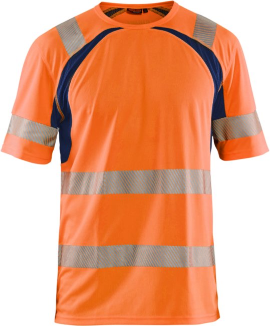 Blåkläder UV-T-Shirt High-Vis 33971013 High-Vis Oranje/Marineblauw