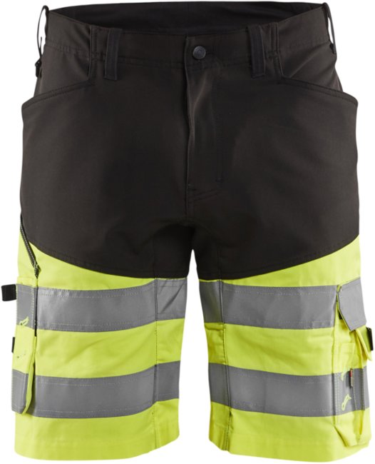 Blåkläder Short met stretch High-Vis 15411811 Zwart/High-Vis Geel