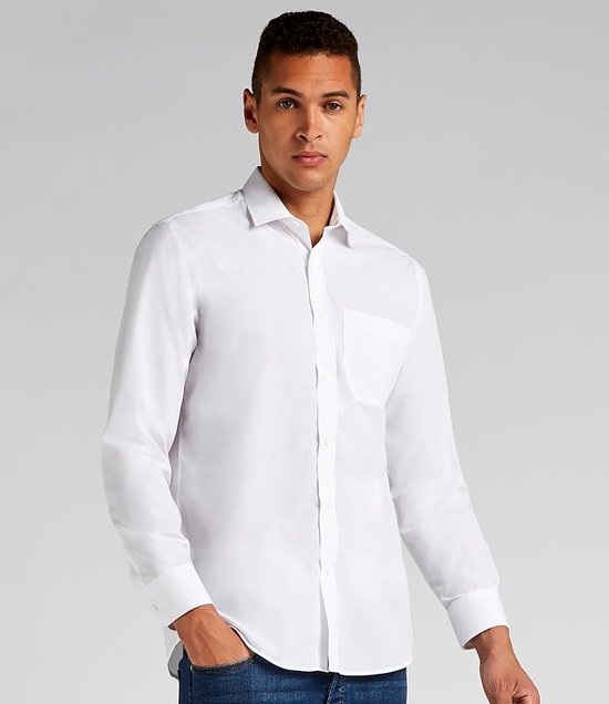 Kustom Kit - Long Sleeve Tailored Poplin Shirt