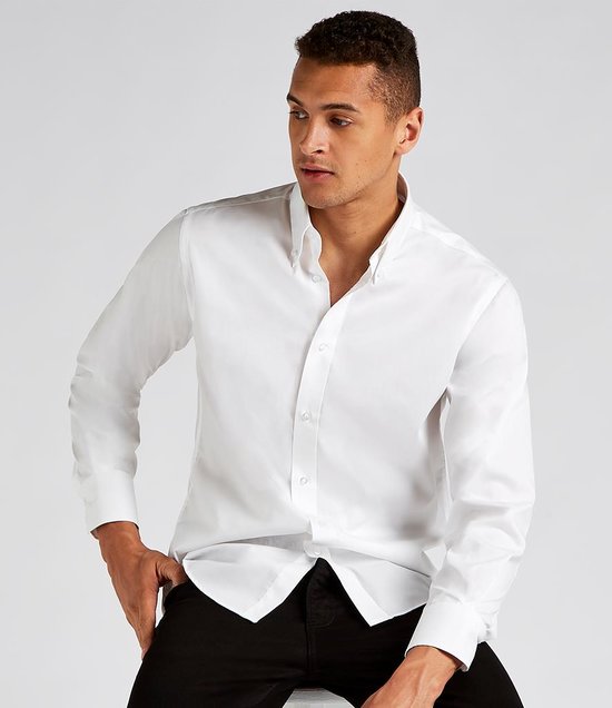 Kustom Kit - Premium Long Sleeve Tailored Oxford Shirt