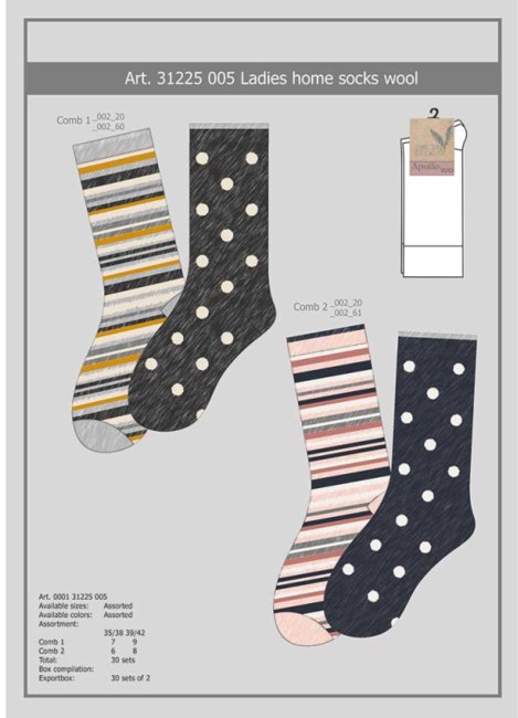 Apollo Dames Wollen Sokken 2-Pack 000131225005