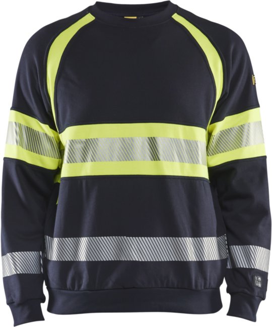 Blåkläder Multinorm Sweatshirt 34591762 Marine/High-Vis Geel