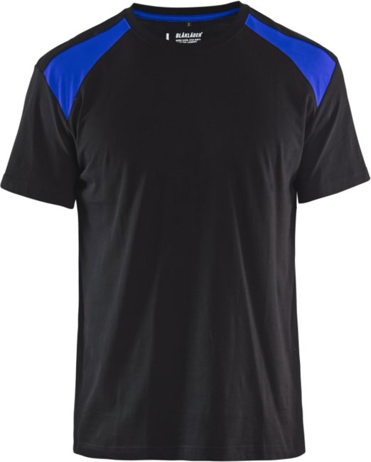 Blåkläder T-Shirt bicolour 33791042 Zwart/Korenblauw