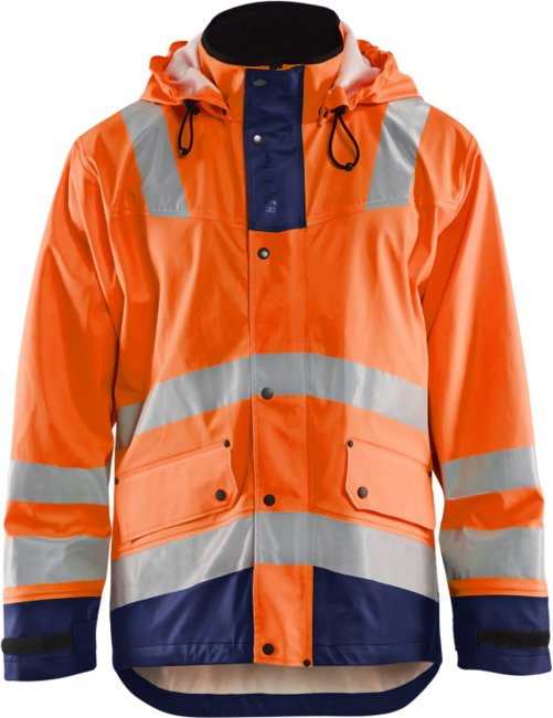Blåkläder Regenjas High-Vis LEVEL 2 43022003 High-Vis Oranje/Marineblauw