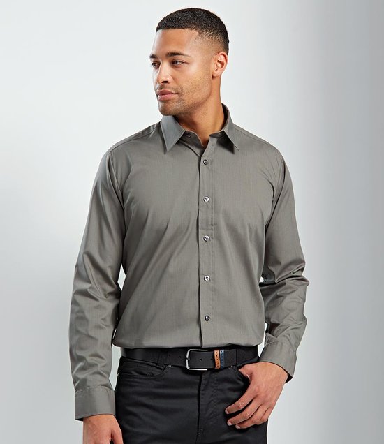 Premier - Long Sleeve Fitted Poplin Shirt