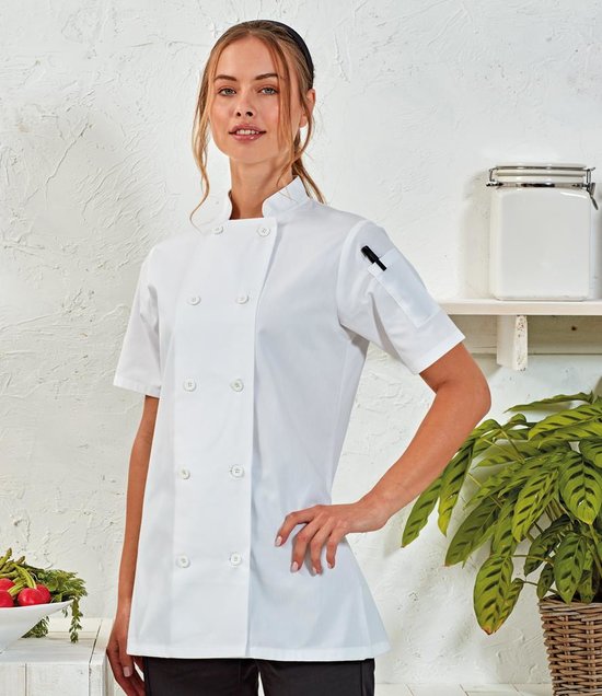 Premier - Ladies Short Sleeve Chef's Jacket