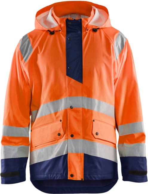Blåkläder Regenjas High-Vis LEVEL 1 43232000 High-Vis Oranje/Marineblauw