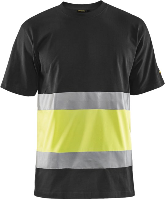 Blåkläder T-Shirt High-Vis 33871030 Zwart/High-Vis Geel