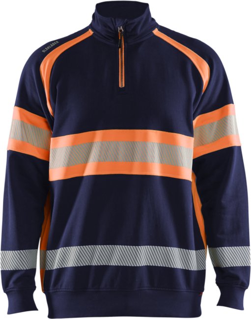 Blåkläder High-Vis Sweater 35531158 Marineblauw/Oranje