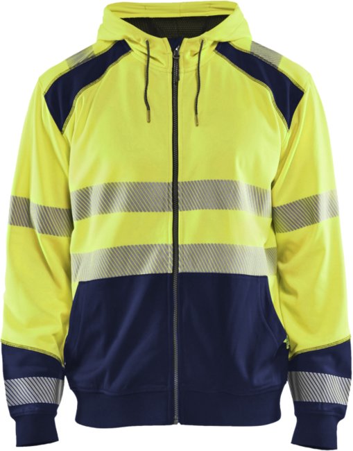 Blåkläder Hooded Sweatshirt High-Vis 35462528 High-Vis Geel/Marineblauw